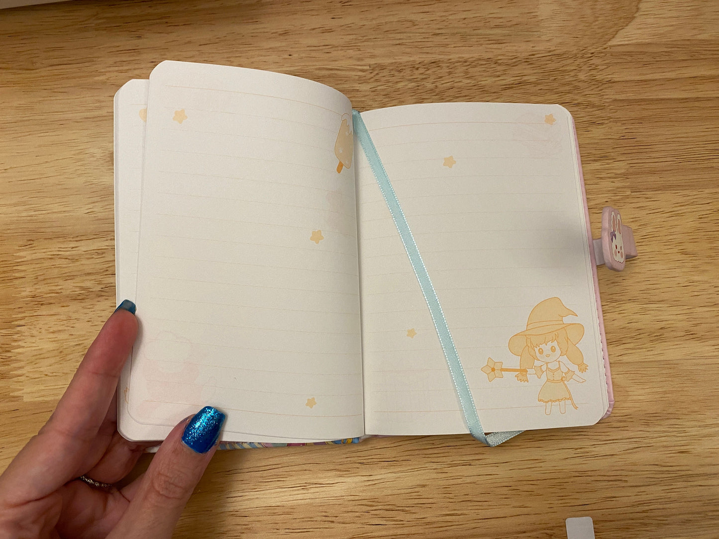Cute Girl with Bunny Notebook Journal, Candy's Note Book Agenda Journal with Illustrations