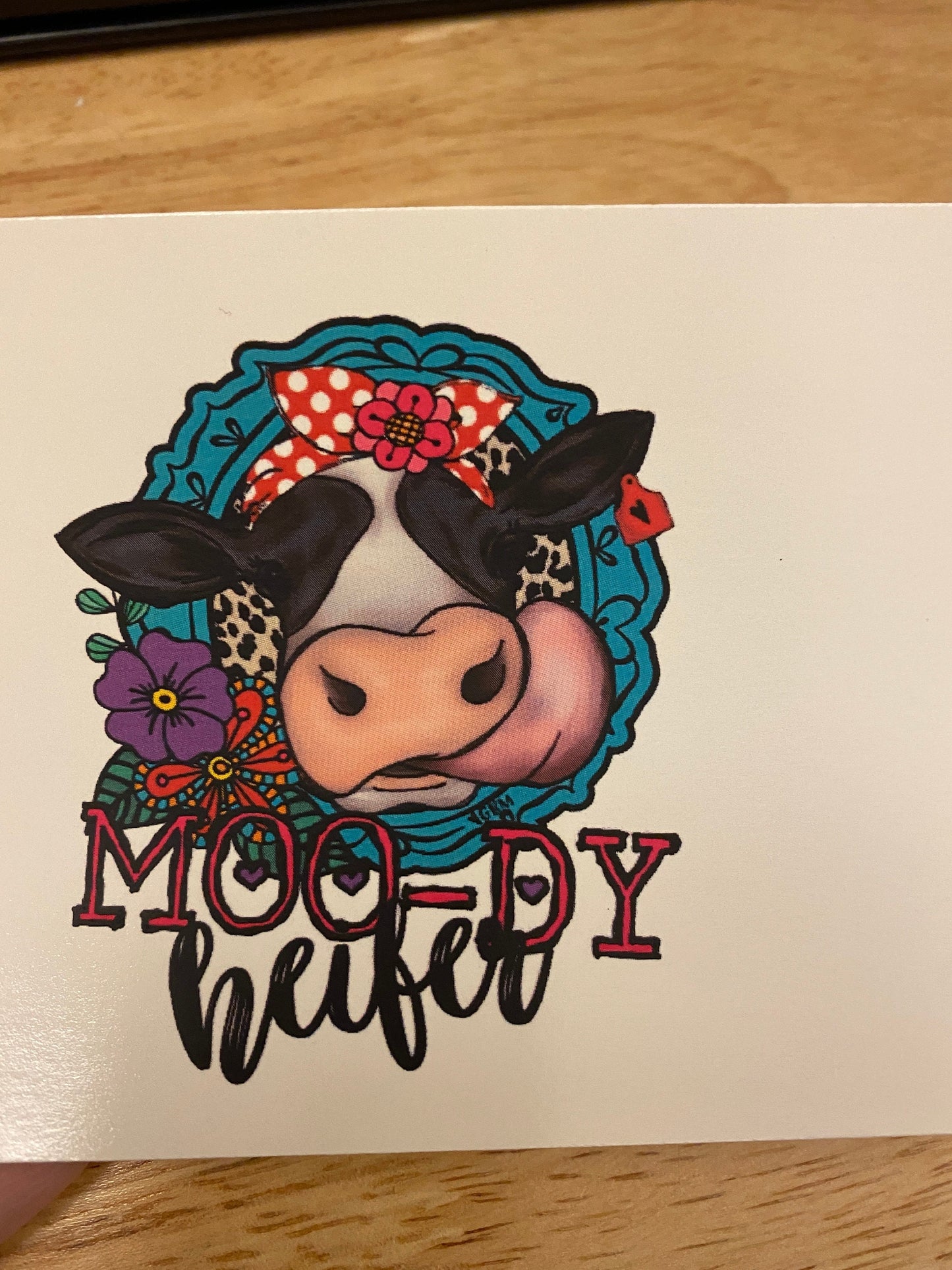 Moody Heifer Clear WATER SLIDE