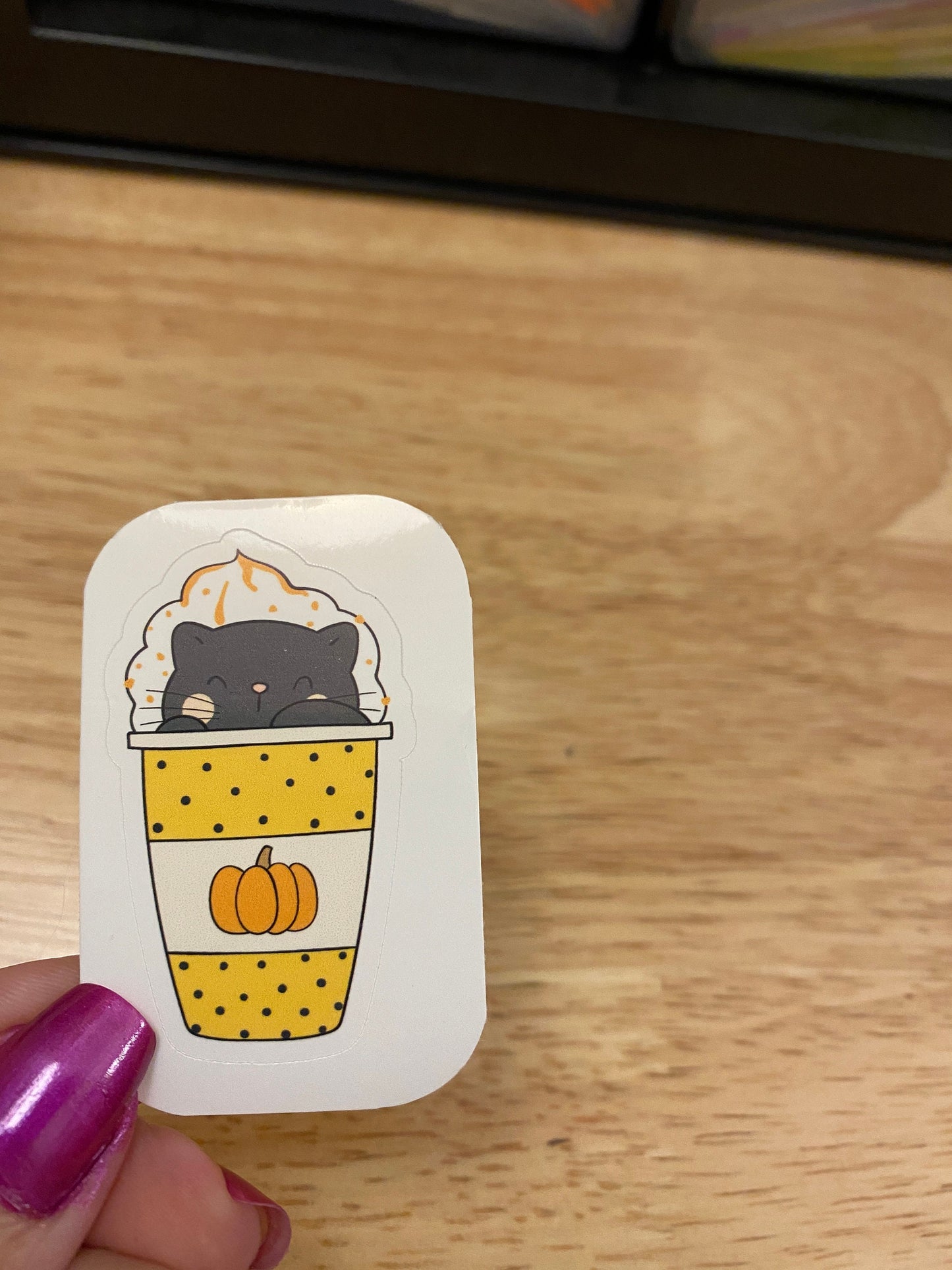 Pumpkin Spice Cat Sticker