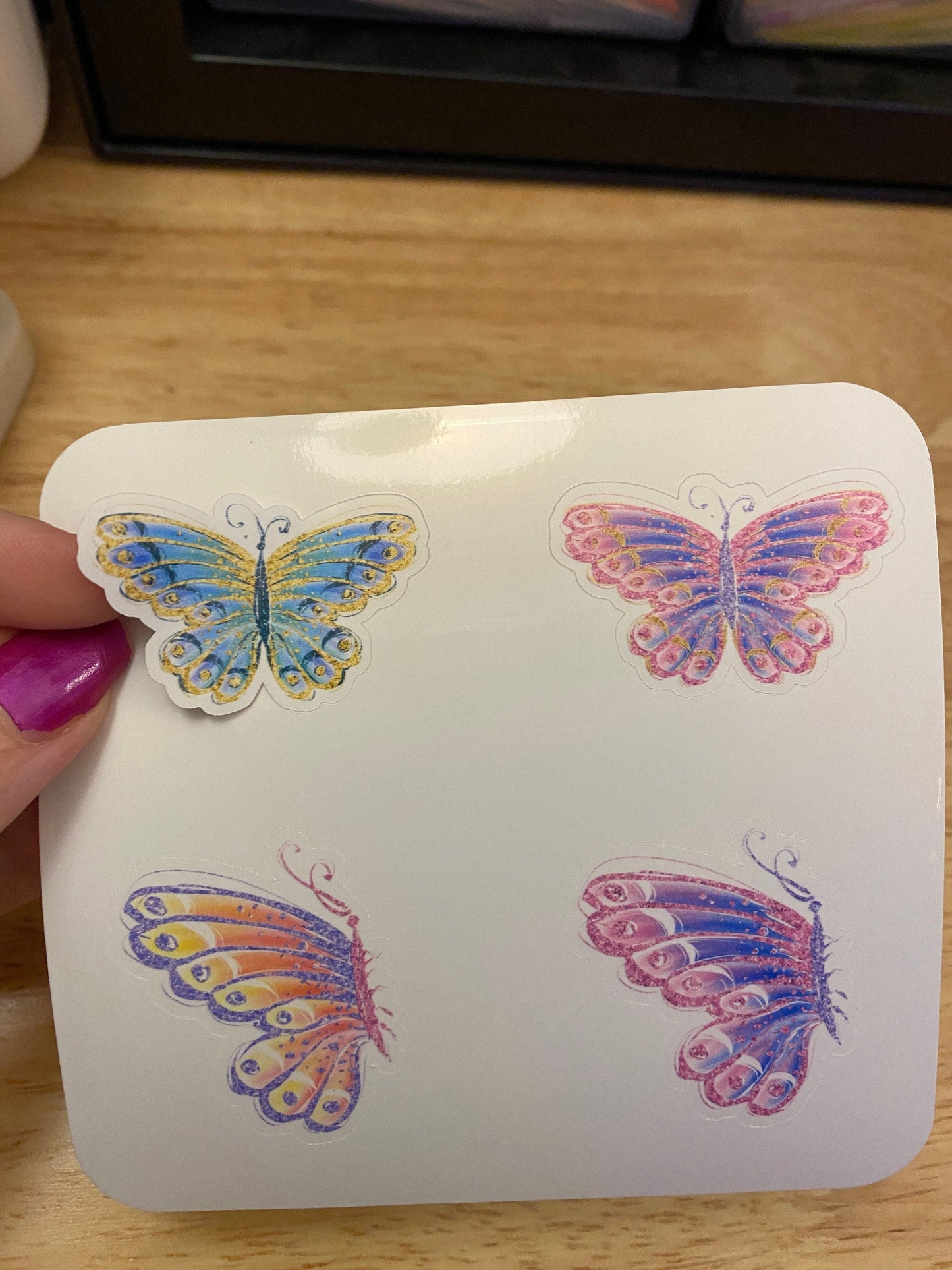 BOPP Butterfly STICKERS, Matte Planner Sticker or Glossy Planner Sticker, Cute Butterflies Stickers