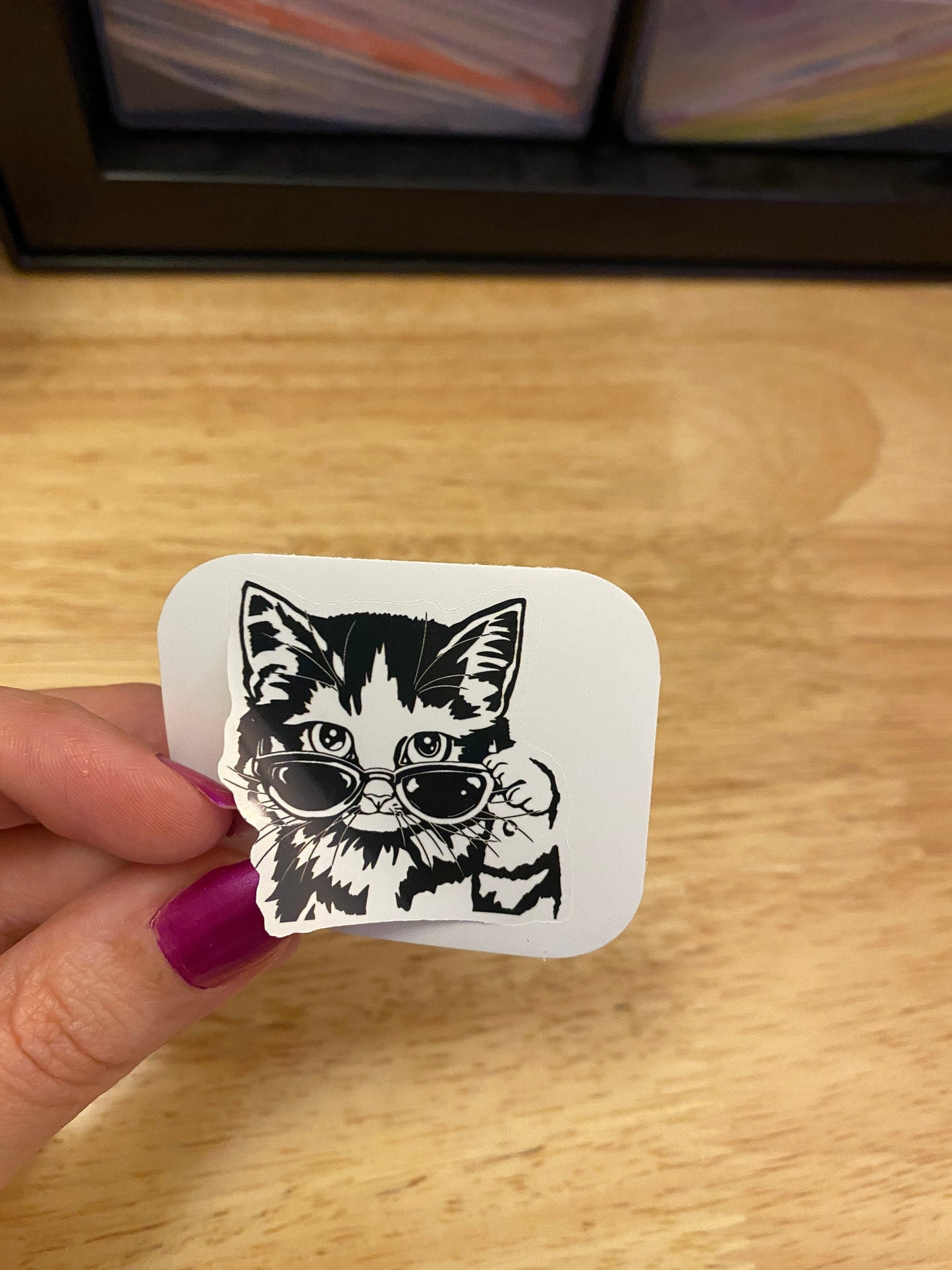 Cat with Sunglasses STICKER
