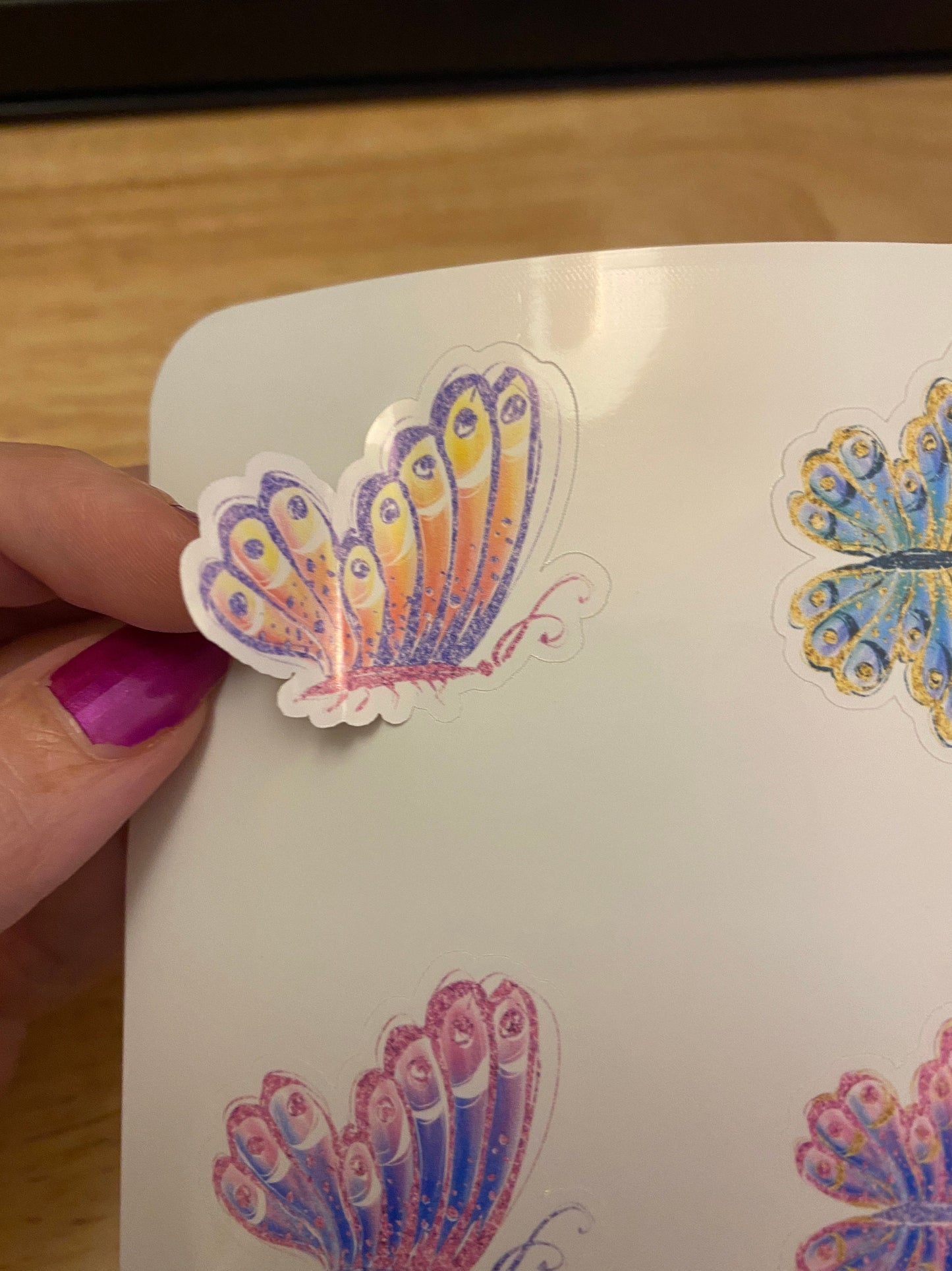 BOPP Butterfly STICKERS, Matte Planner Sticker or Glossy Planner Sticker, Cute Butterflies Stickers