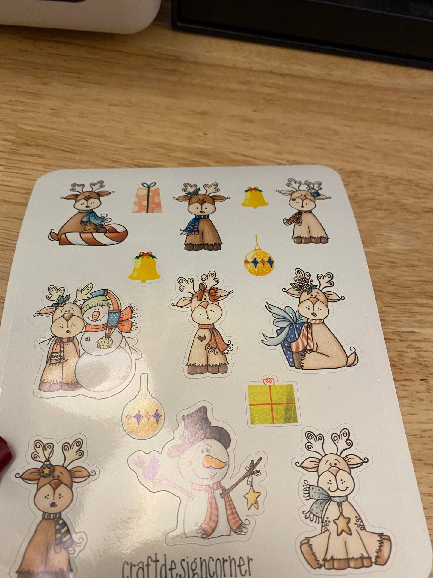 Sheet of Reindeer Stickers