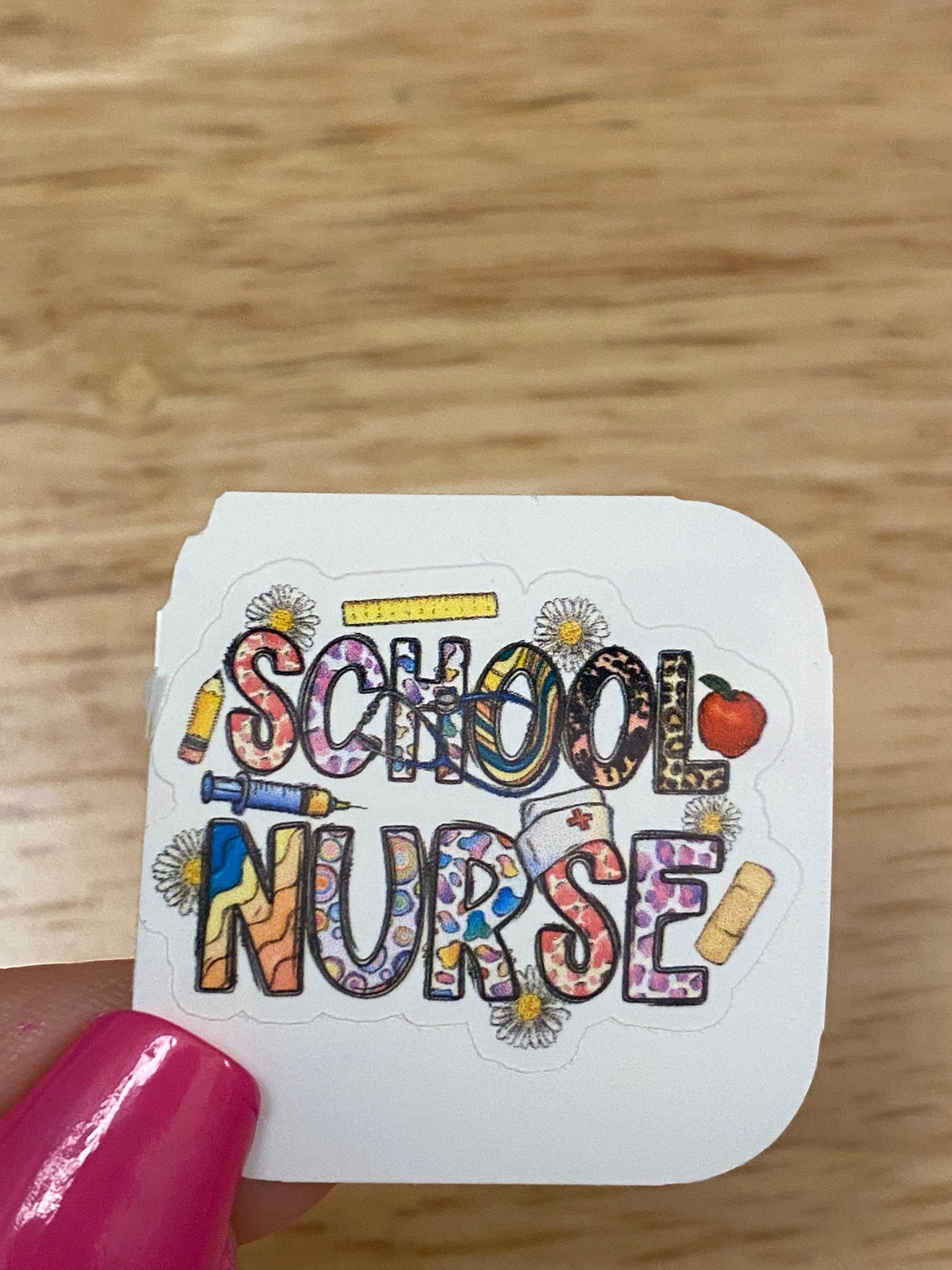 School Nurse Sticker, Nurse School Sticker, Medical STICKER, Cute Medical Design Sticker, school nurse sticker