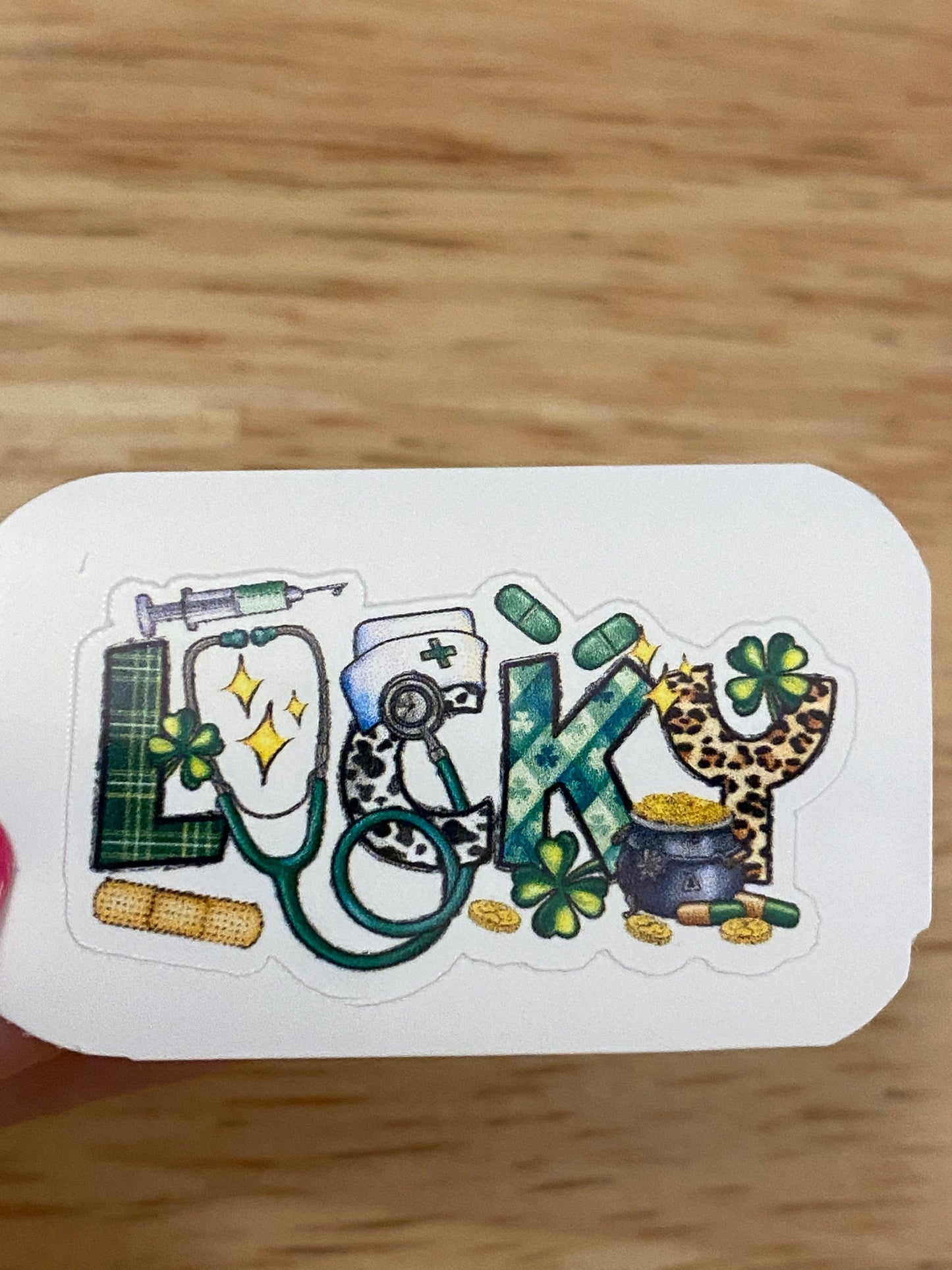 Lucky Dental Sticker, Dental Sticker, Medical STICKER, Cute Medical Design Sticker, Dental nurse sticker, Teeth Sticker
