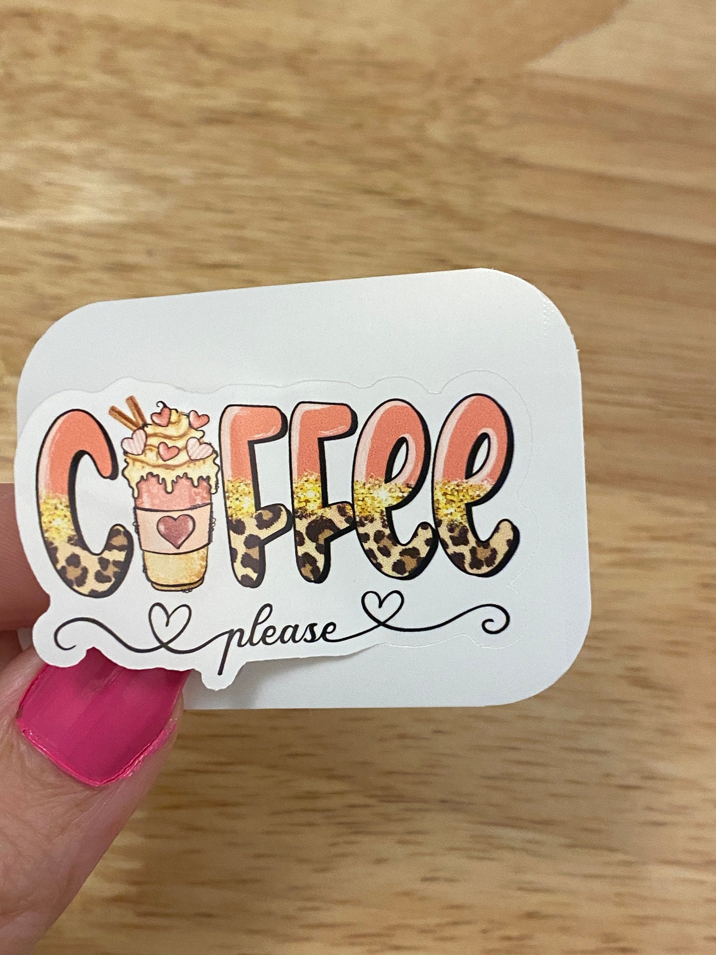 Coffee Please Sticker, Cute Coffee sticker, Coffee Please, Drink Coffee, Coffee sticker