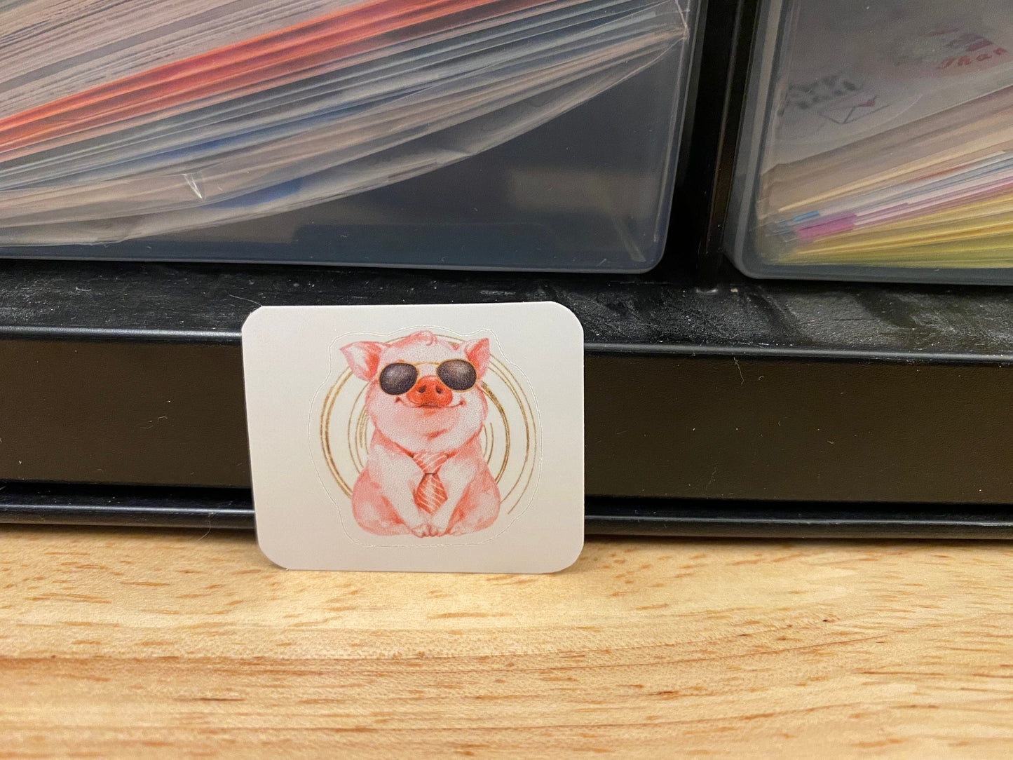 Boss Pig with Sunglasses and Tie STICKER