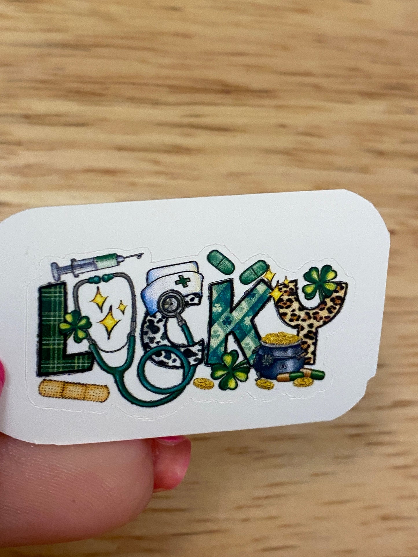 Lucky Dental Sticker, Dental Sticker, Medical STICKER, Cute Medical Design Sticker, Dental nurse sticker, Teeth Sticker