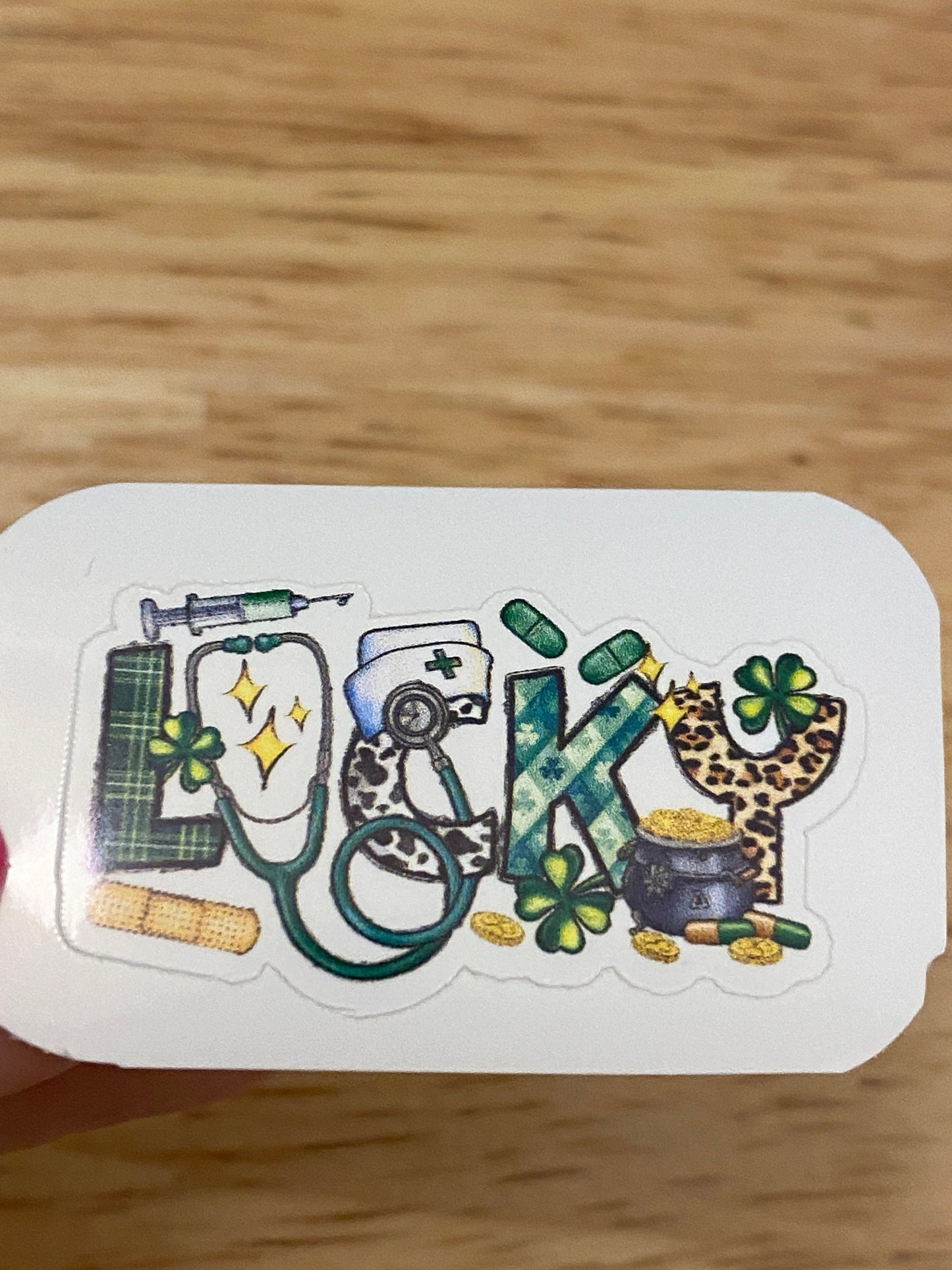 Lucky Dental Sticker, Dental Sticker, Medical STICKER, Cute Medical Design Sticker, Dental nurse sticker, Teeth Sticker