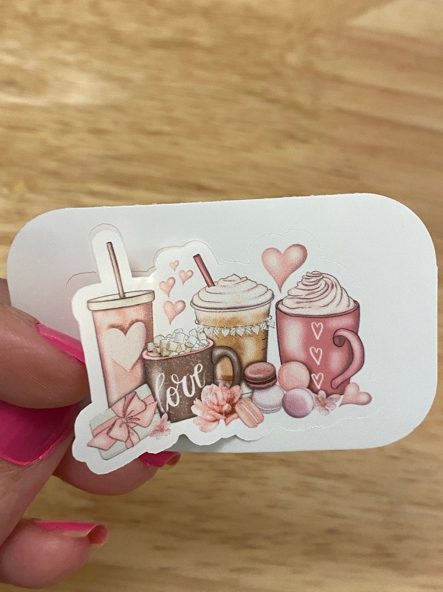 Love Coffee Sticker Lineup, Cute Coffee sticker, Coffee Cup, Drink Coffee, Love Present Coffee sticker