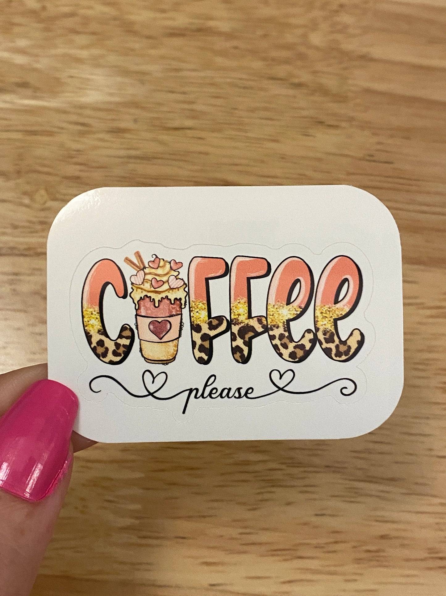 Coffee Please Sticker, Cute Coffee sticker, Coffee Please, Drink Coffee, Coffee sticker