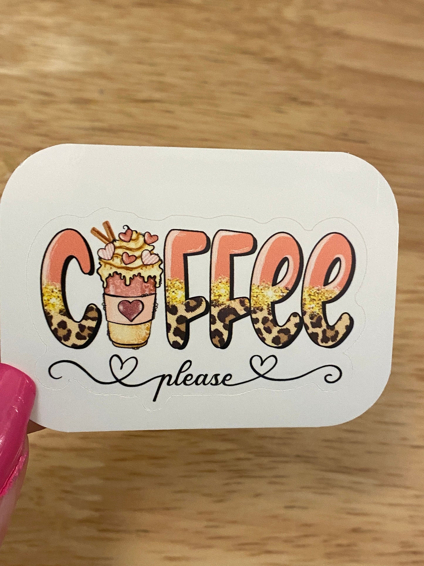 Coffee Please Sticker, Cute Coffee sticker, Coffee Please, Drink Coffee, Coffee sticker