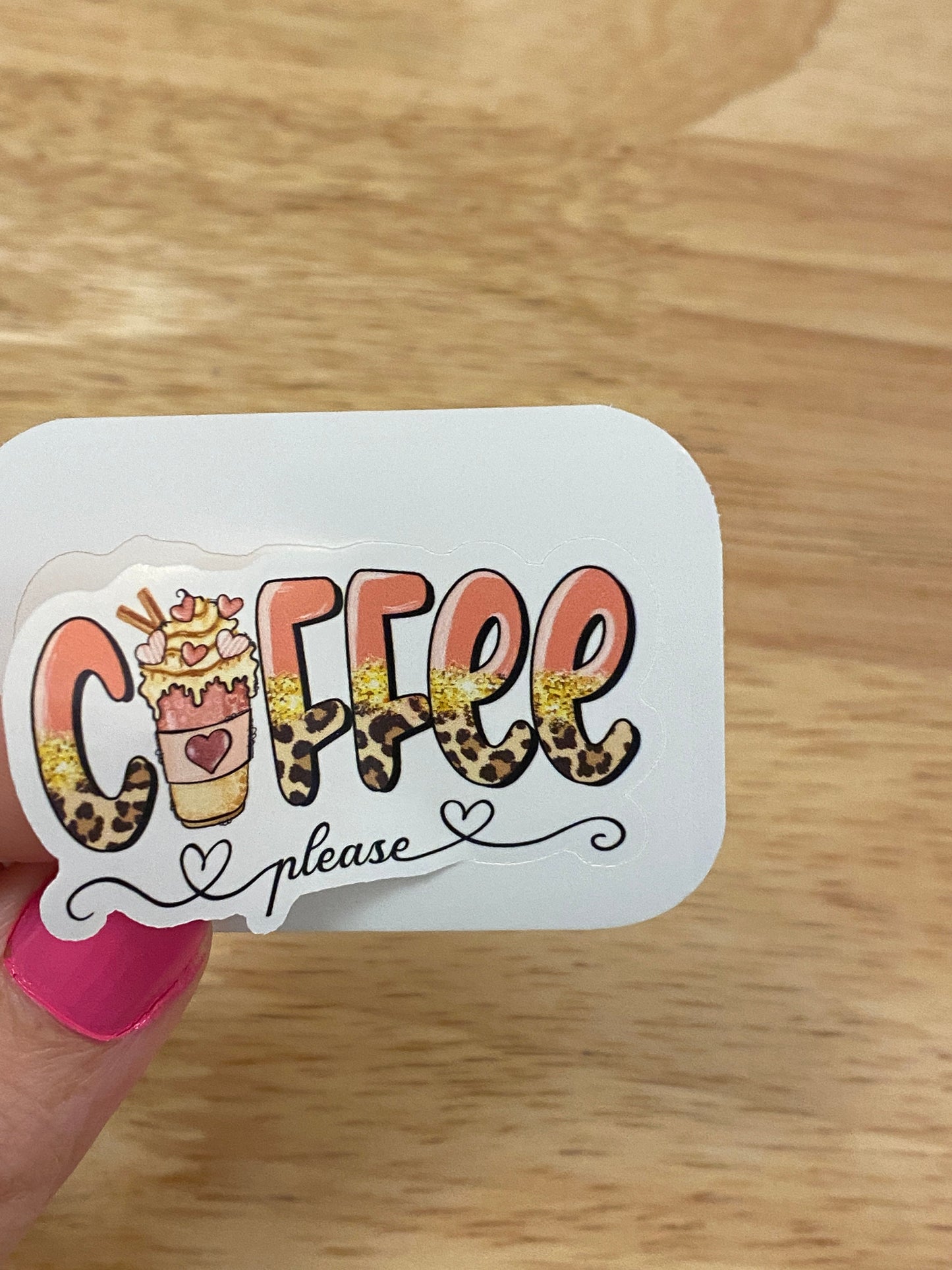 Coffee Please Sticker, Cute Coffee sticker, Coffee Please, Drink Coffee, Coffee sticker