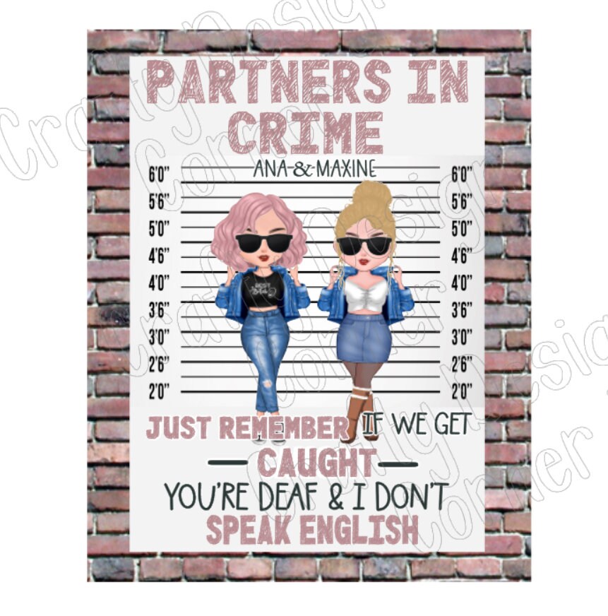 RTP Partners in Crime Sublimation Transfer