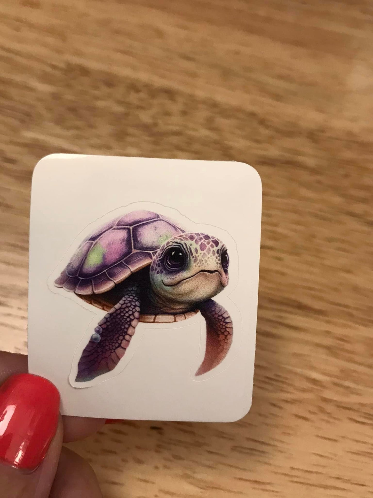 Purple Sea Sea Turtle Sticker