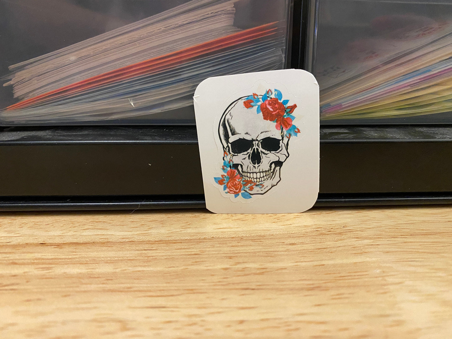 Floral Skull Sticker