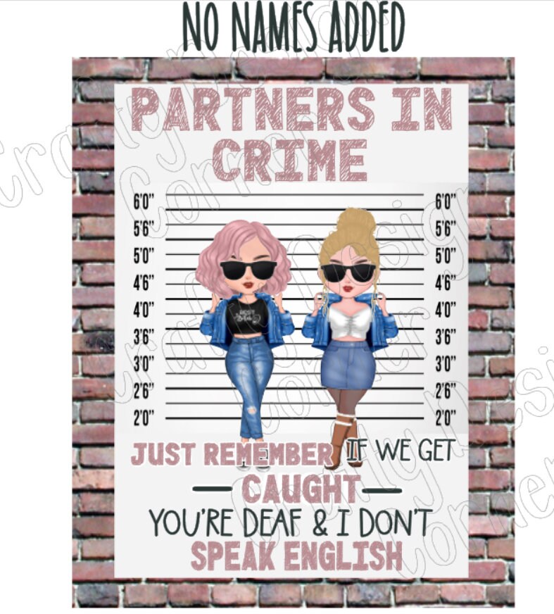 RTP Partners in Crime Sublimation Transfer