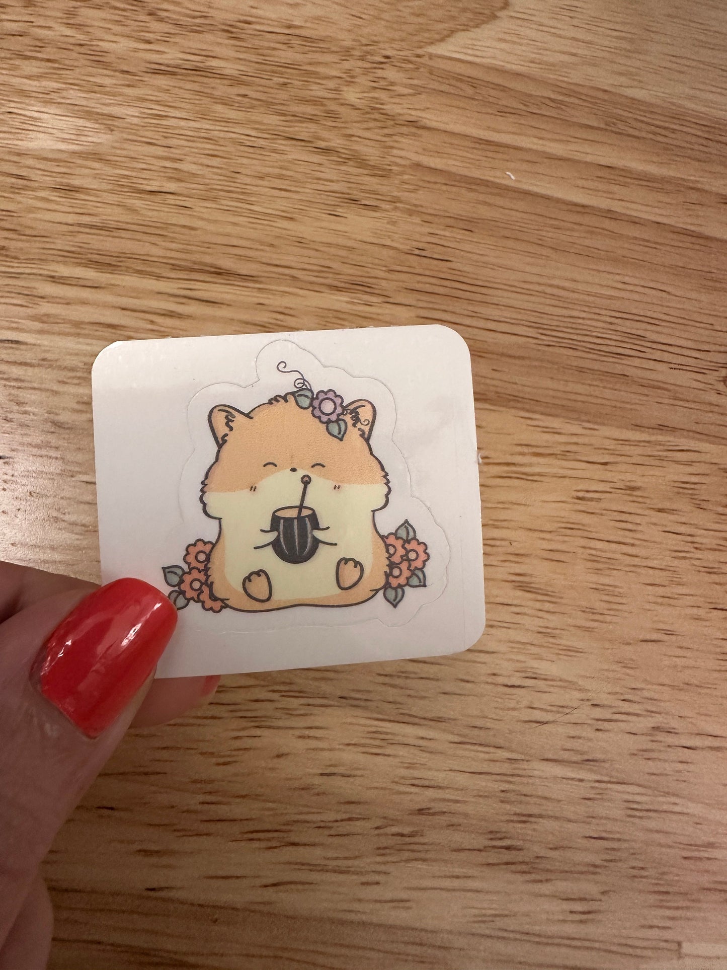 Daisy Hamster Sticker