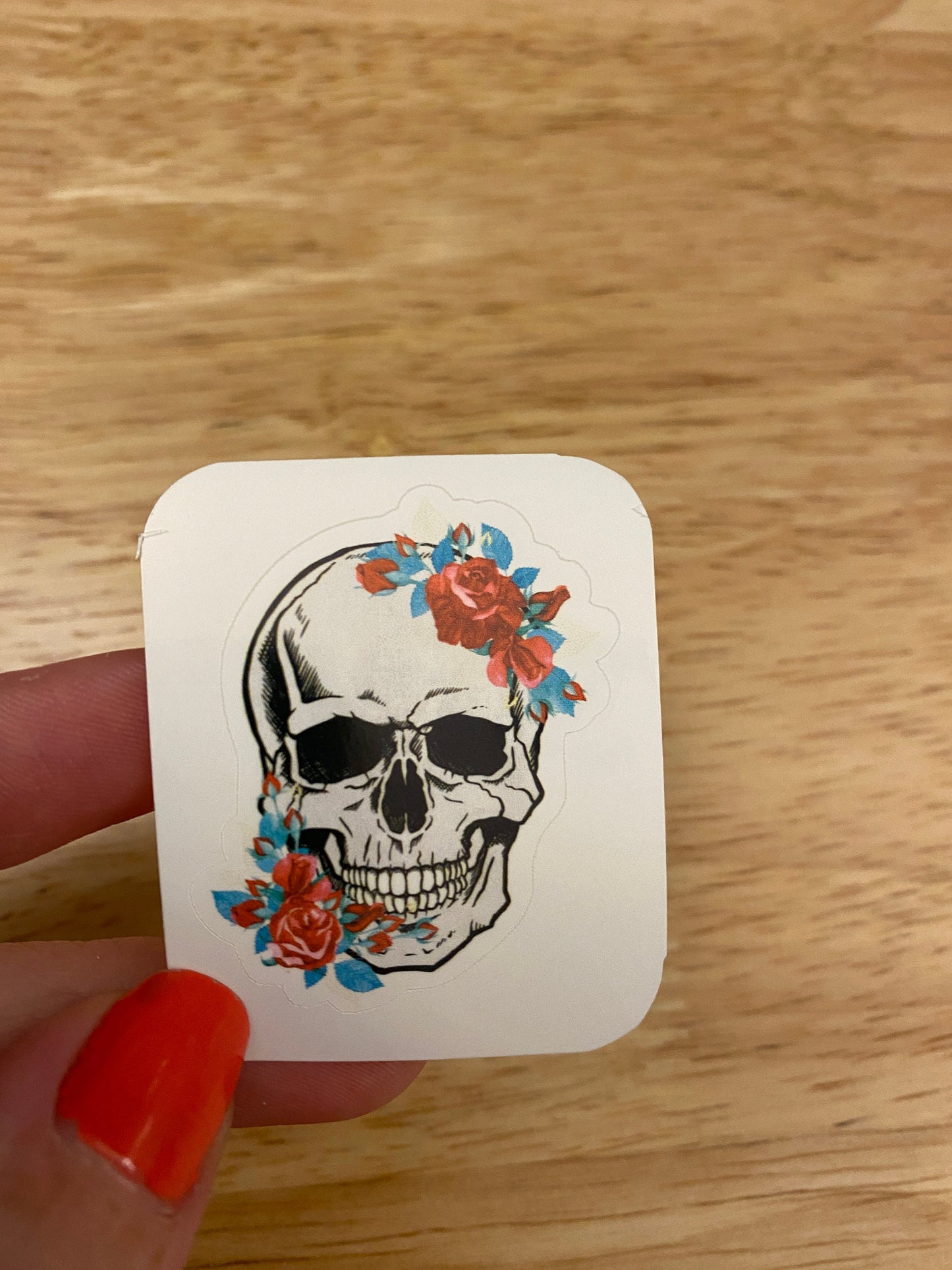 Floral Skull Sticker