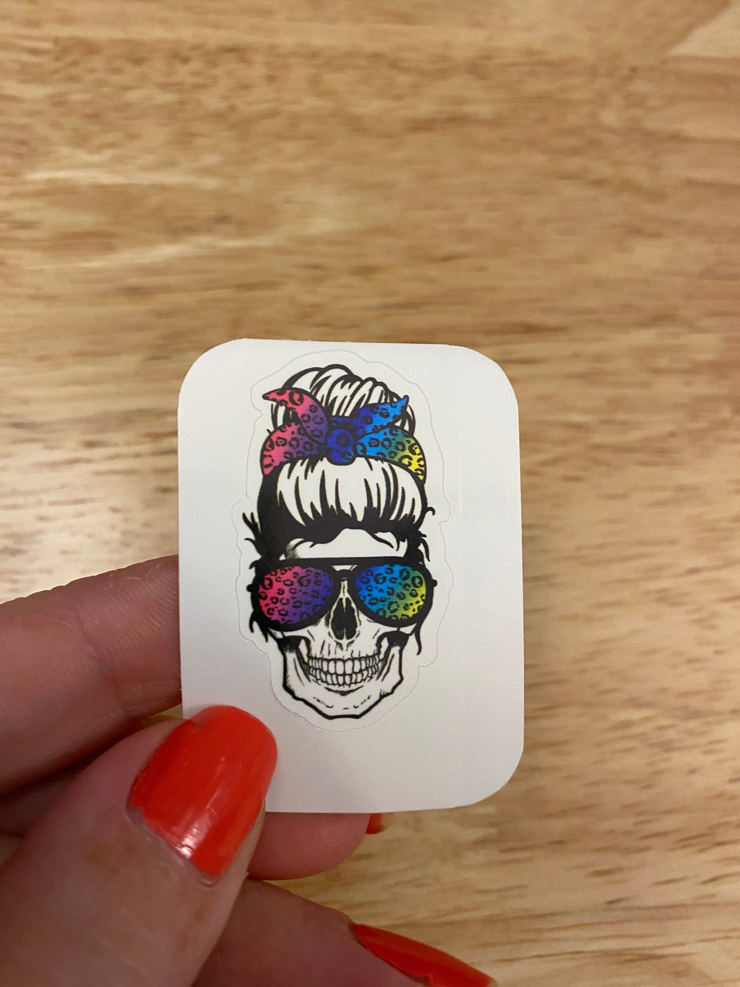 Ombre Skull with Sunglass Sticker