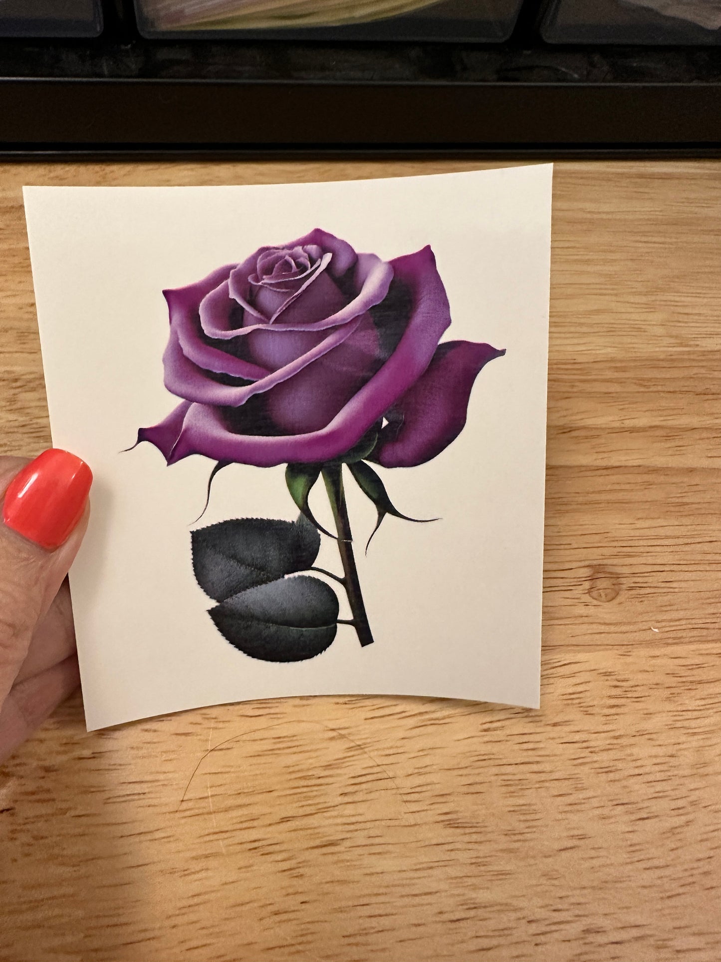 Stemed Purple Rose Waterslide
