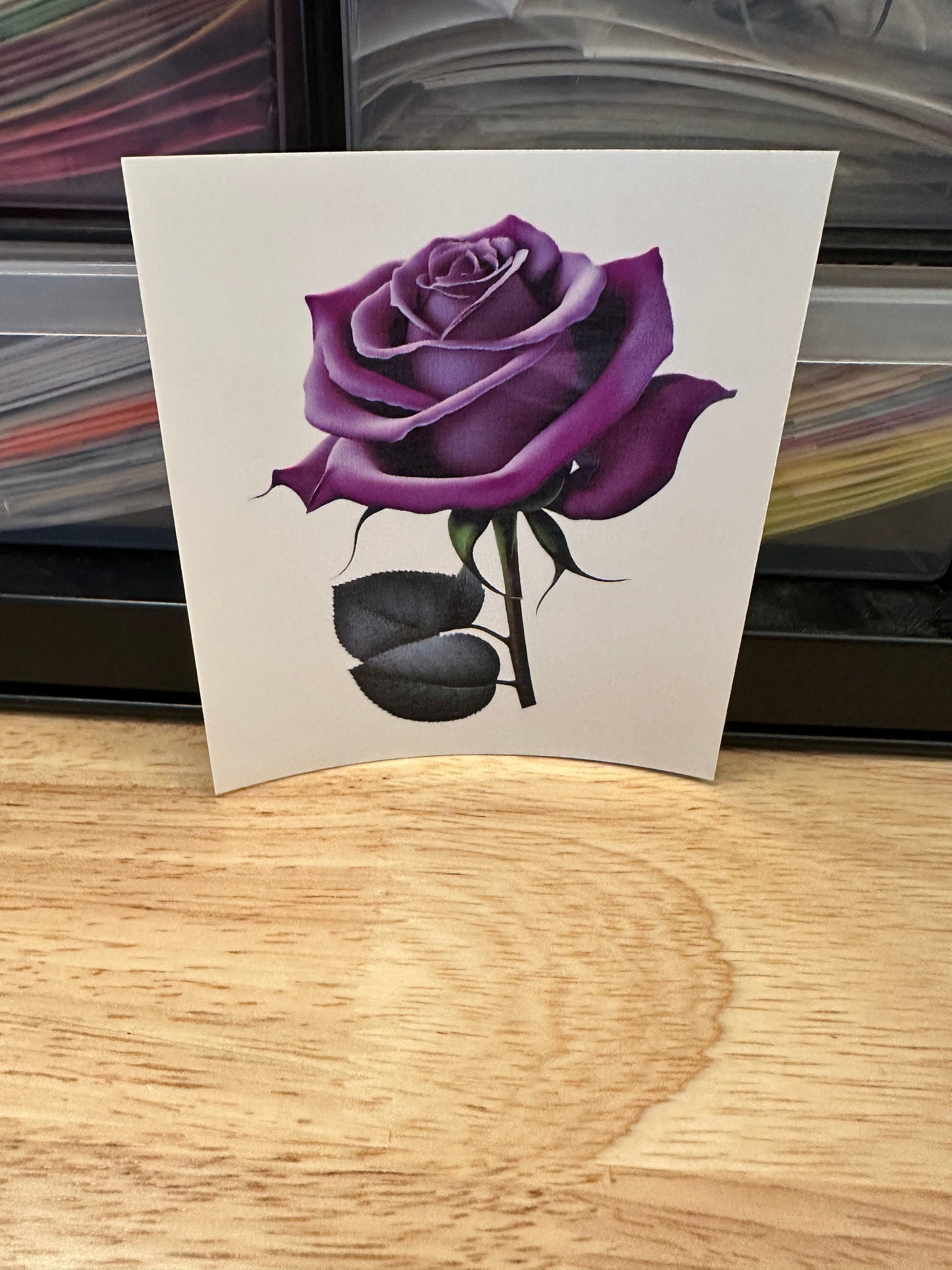 Stemed Purple Rose Waterslide