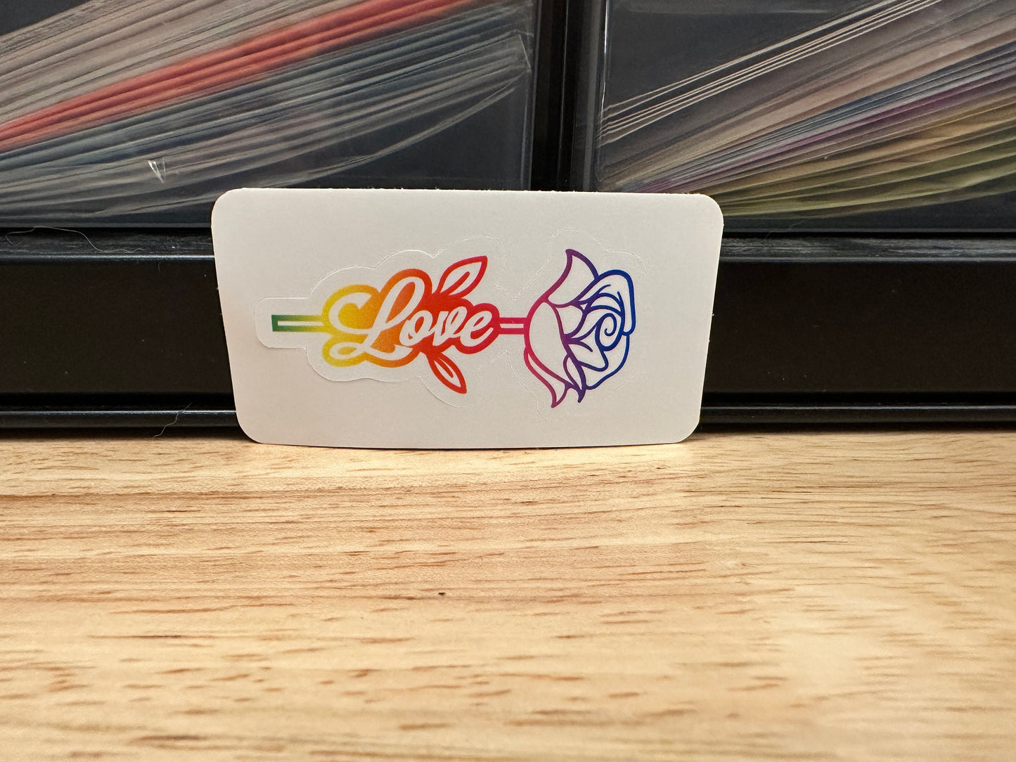 Rainbow Love Rose Sticker