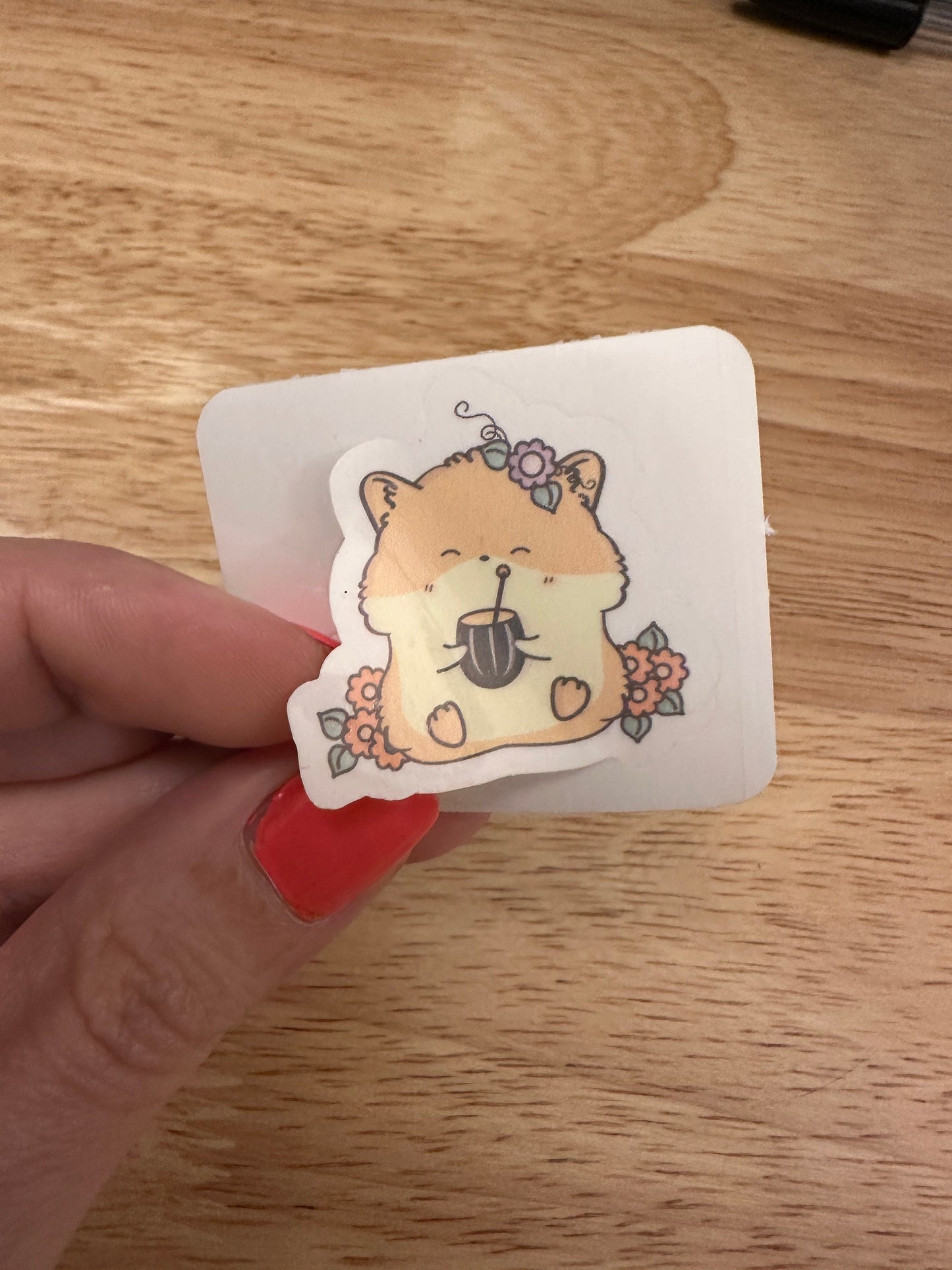 Daisy Hamster Sticker