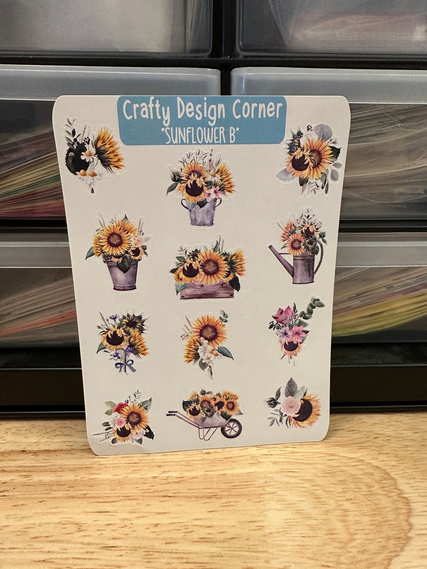 Vased Sunflower Planner STICKER Sheet