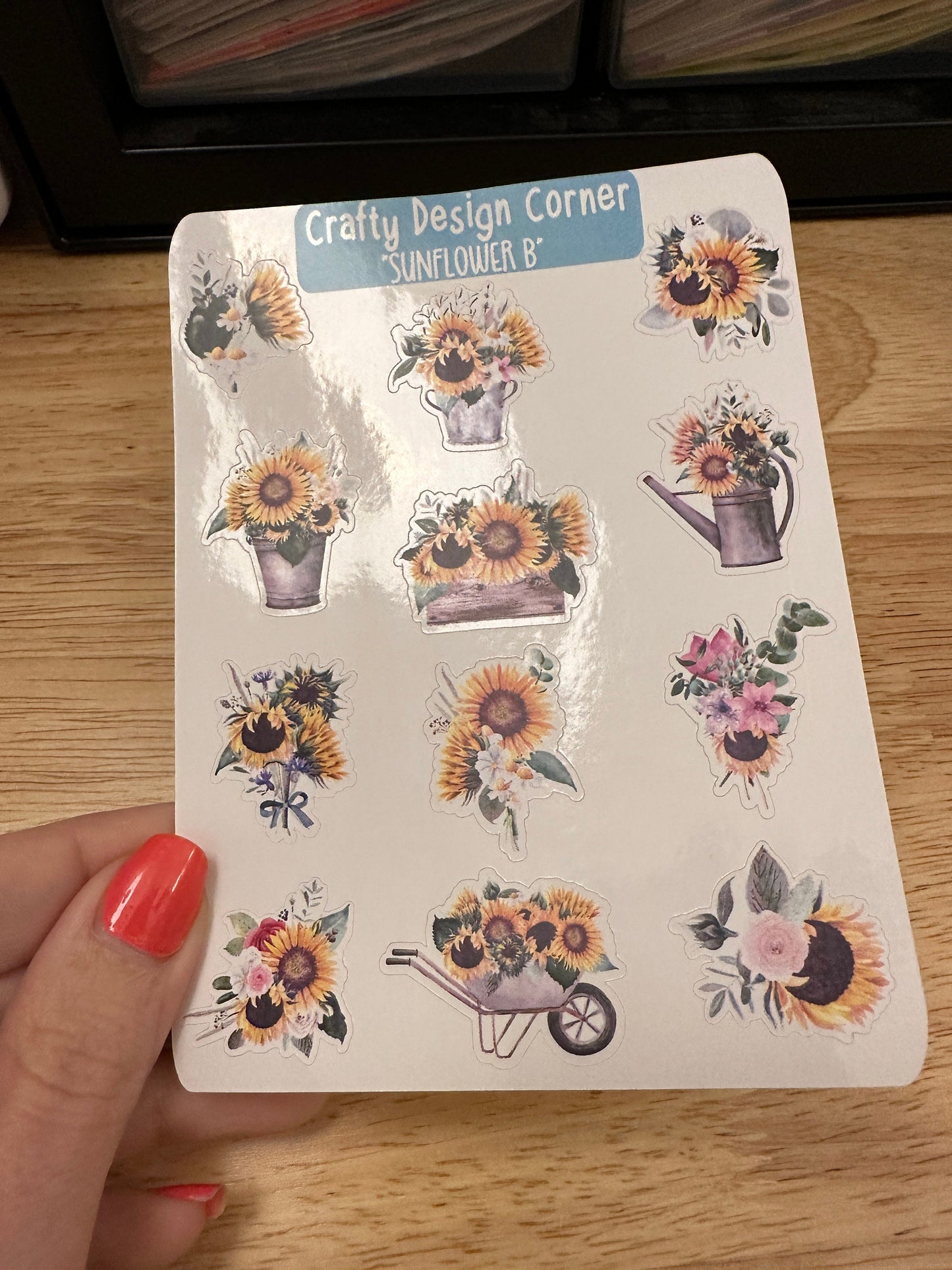 Vased Sunflower Planner STICKER Sheet