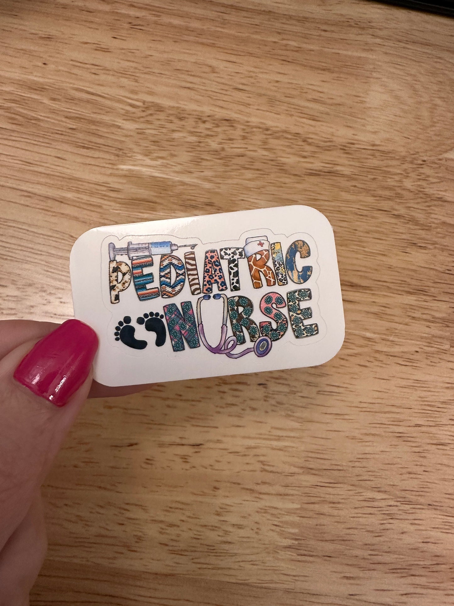 3" Pediatric Nurse Sticker, Peds Nurse Sticker, Medical sticker, Nurse Sticker
