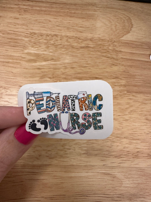 3" Pediatric Nurse Sticker, Peds Nurse Sticker, Medical sticker, Nurse Sticker