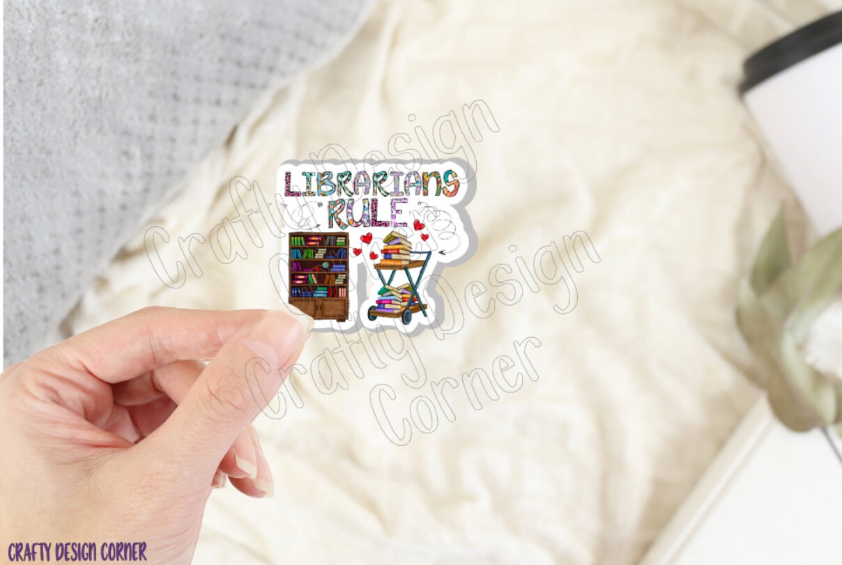Librarians Rule Sticker, Library book sticker, Reader Sticker, Searching for the next book sticker, Librarians Sticker