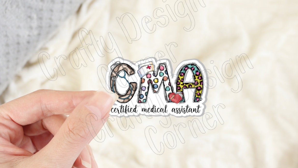 Leopard CMA Sticker, Certified Medical Assistant Sticker, Medical STICKER, Cute Medical Design Sticker, Doctor Sticker