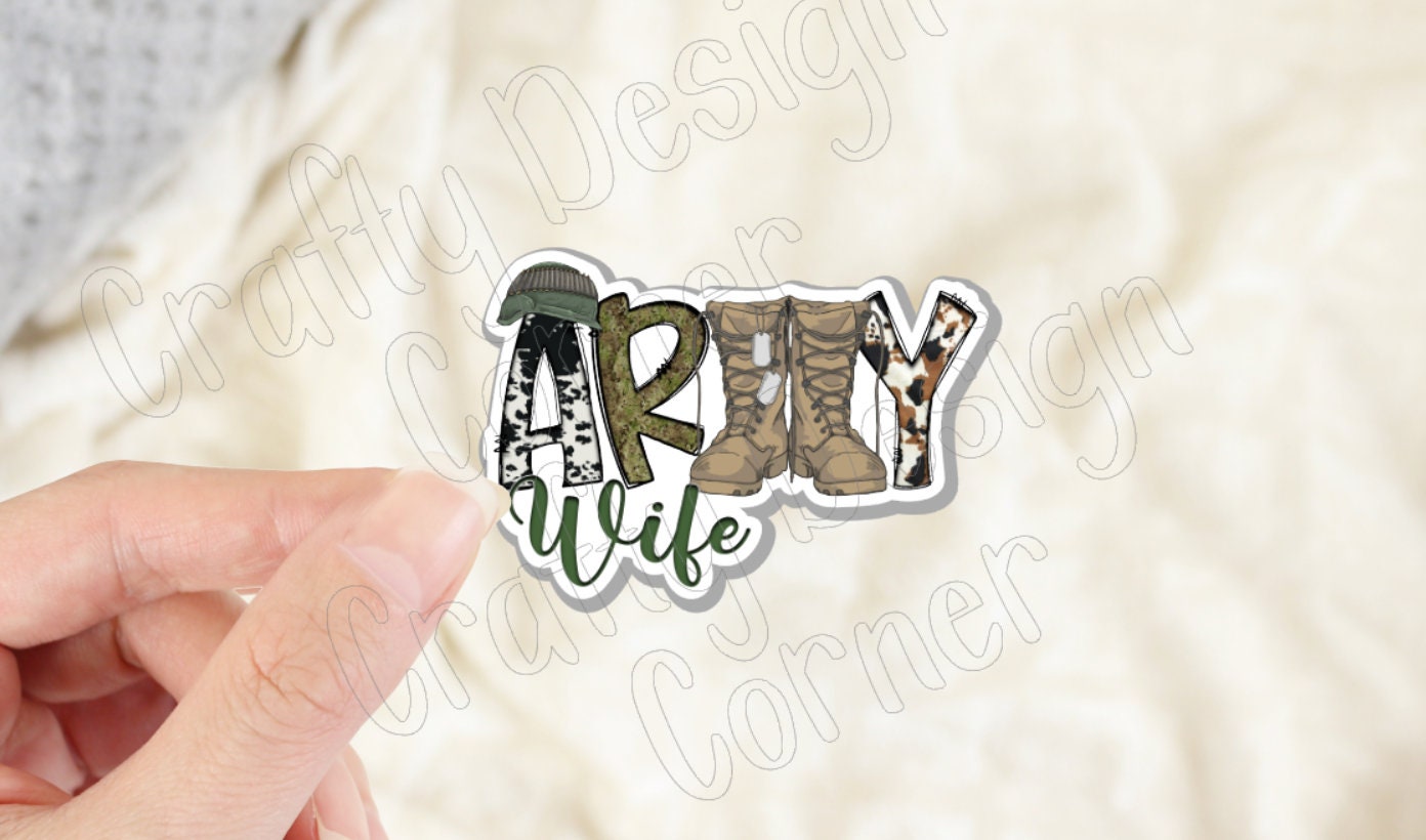 Army Wife STICKER, Military Boots sticker, Laptop sticker, Army sticker, military sticker, Military Wife sticker