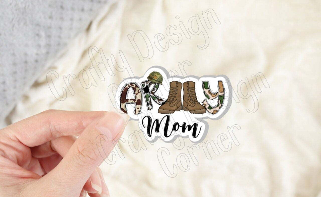 Army Mom STICKER, Military Boots sticker, Laptop sticker, Army sticker, military sticker, Military mom sticker