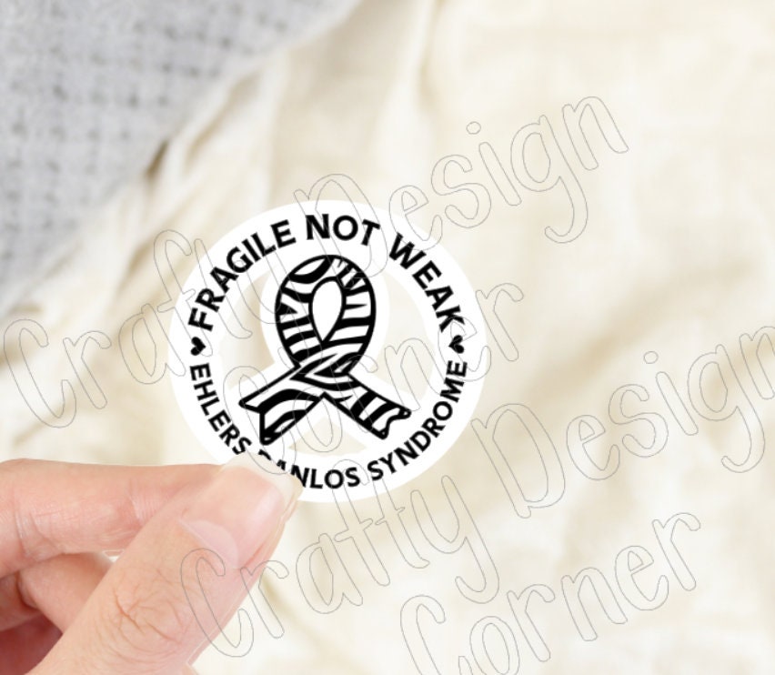 Bundle of 3 EDS Awareness Zebra Stickers, EDS Stickers Bundle, Laptop stickers, Set of 3 Elthers Danlos Syndrome Stickers
