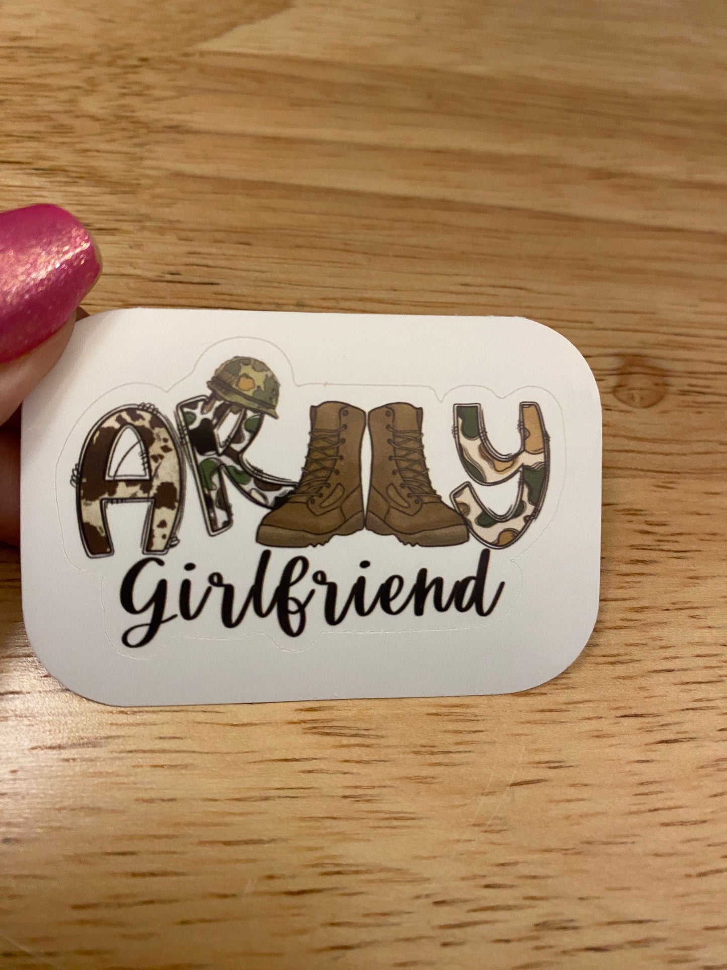 Army Girlfriend Sticker, Military Boots sticker, Laptop sticker, Army sticker, military sticker, Military GF sticker