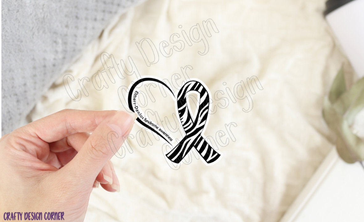 Ehlers Danlos Syndrome Awareness sticker, Center Cut out Ehlers Danlos Syndrome Sticker, Mobility Syndrome sticker, EDS Sticker