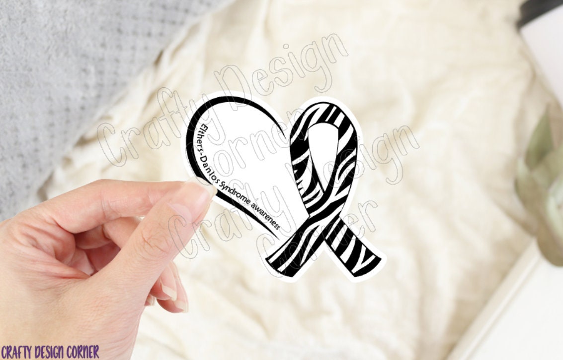Ehlers Danlos Syndrome Awareness sticker, full center Ehlers Danlos Syndrome Sticker, Mobility Syndrome sticker, EDS Sticker