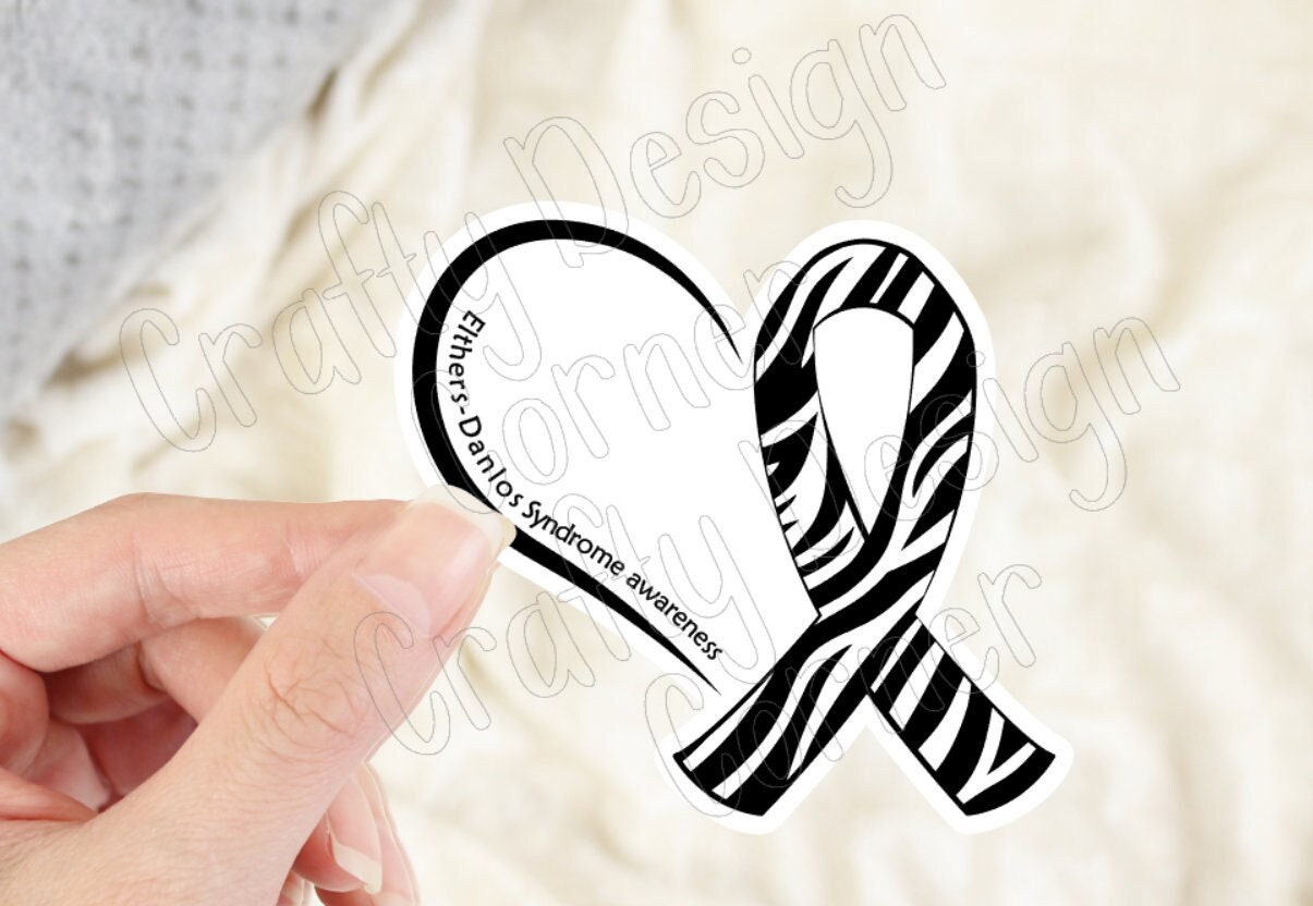 Ehlers Danlos Syndrome Awareness sticker, full center Ehlers Danlos Syndrome Sticker, Mobility Syndrome sticker, EDS Sticker