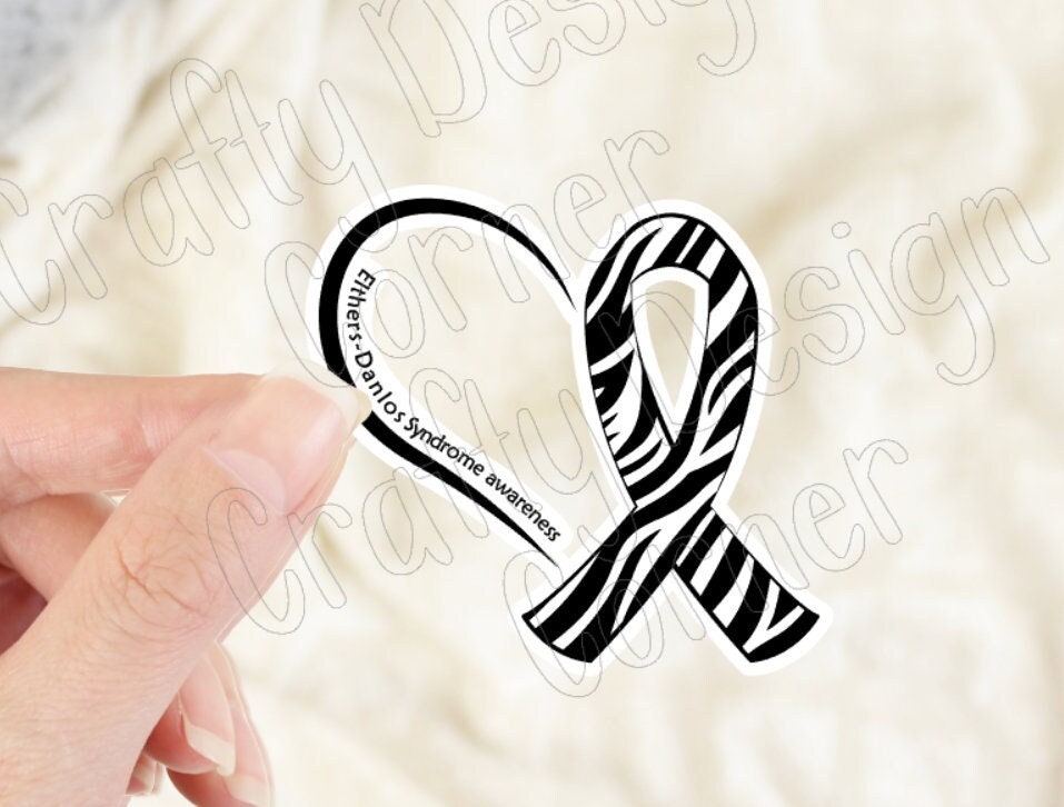 Ehlers Danlos Syndrome Awareness sticker, Center Cut out Ehlers Danlos Syndrome Sticker, Mobility Syndrome sticker, EDS Sticker