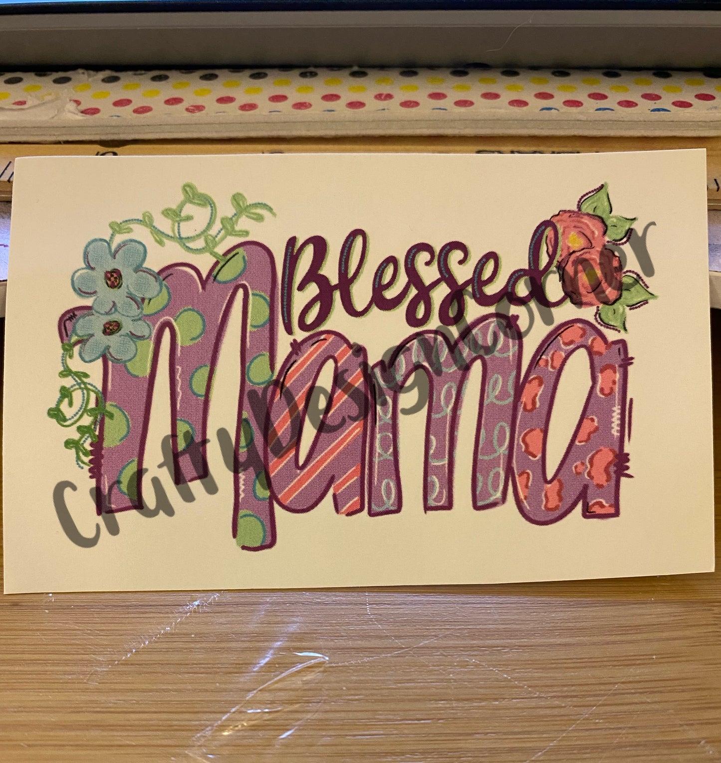 Blessed Mama clear WATER SLIDE