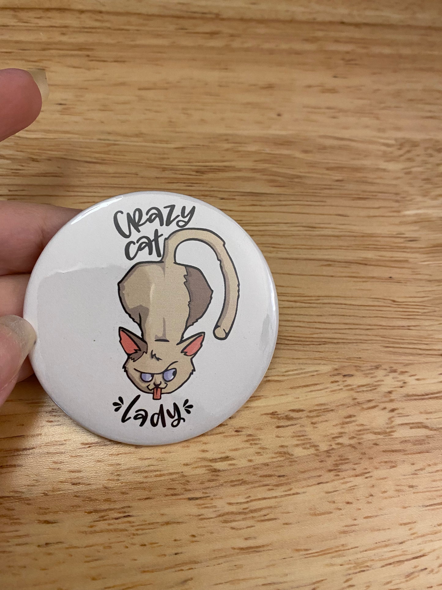 2.25" Button Pin Cat lady
