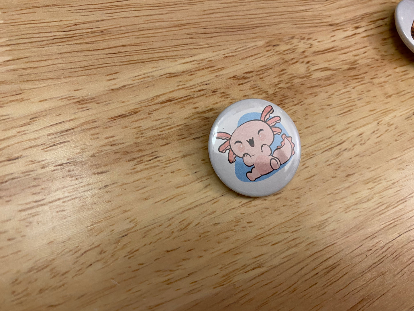 1.25" Button Pin Happy Axolotl