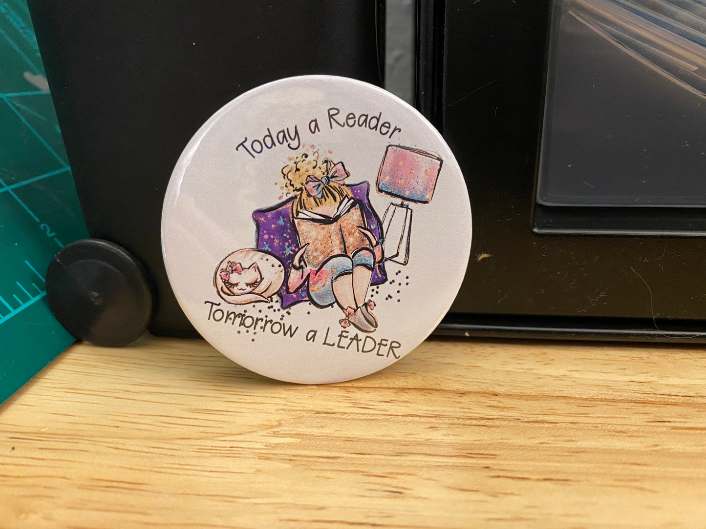 1.25" Today a Reader Tomorrow a Leader Button Pin
