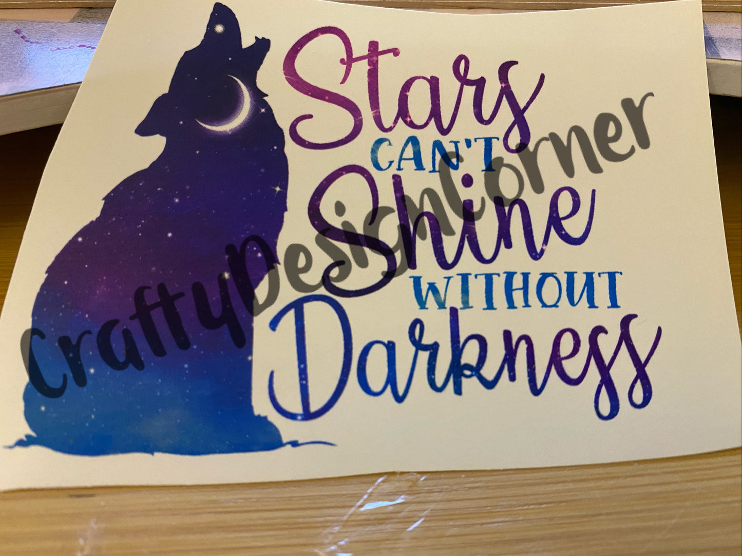 Stars Can’t Shine without Darkness Clear WATER SLIDE