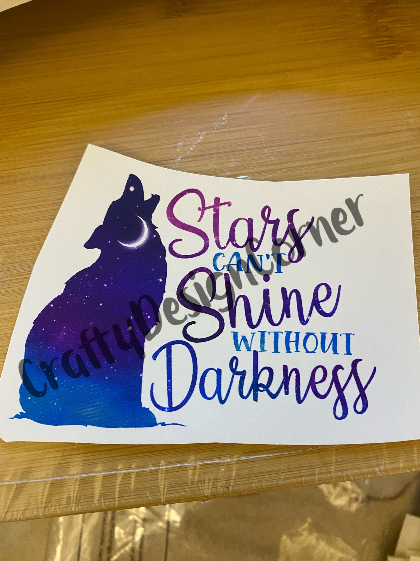 Stars Can’t Shine without Darkness Clear WATER SLIDE