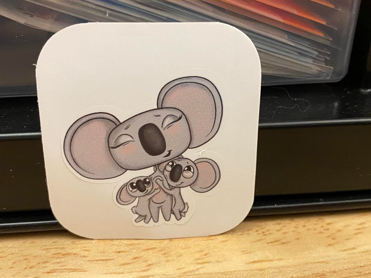 Koala mom and babies STICKER