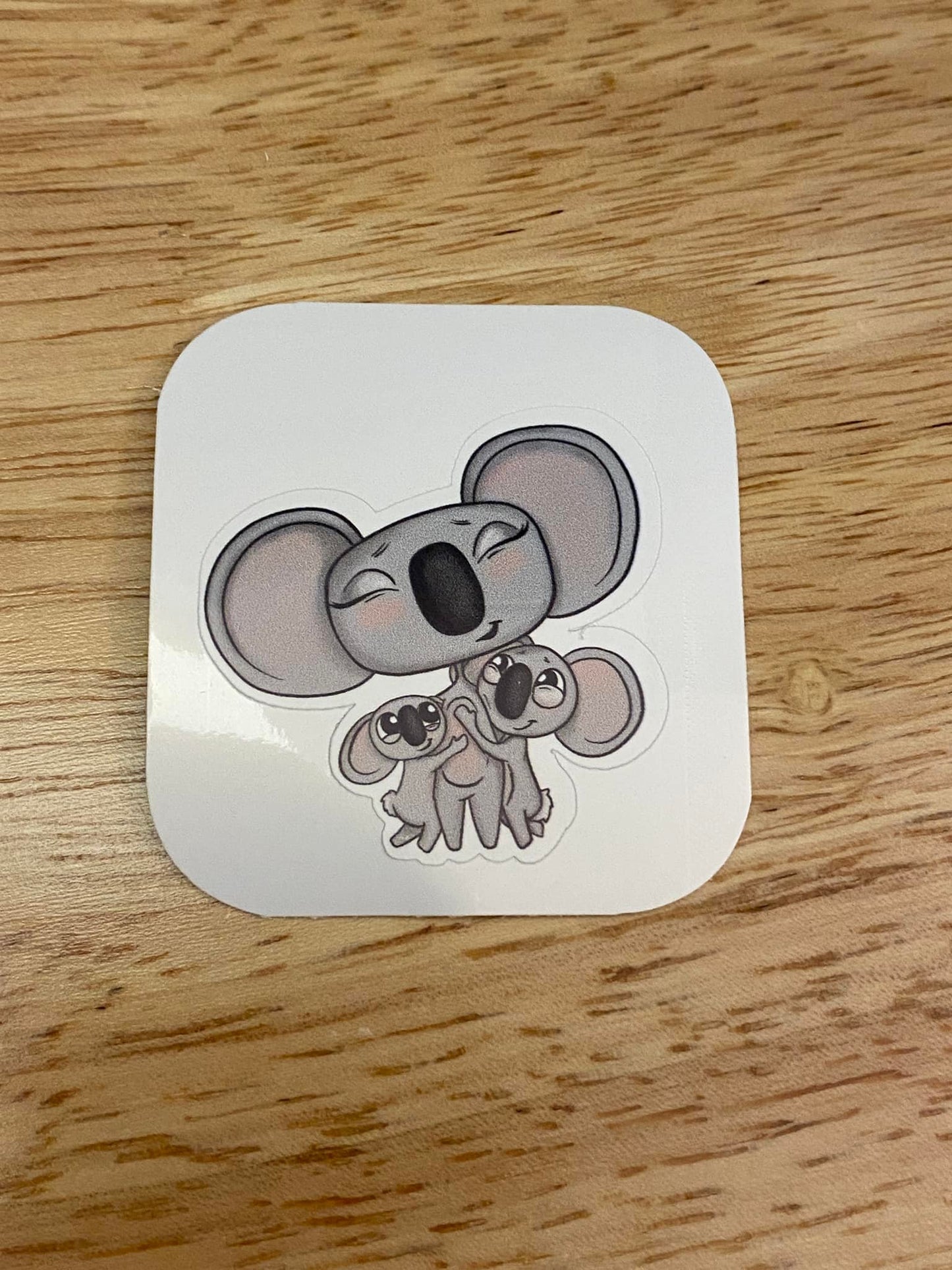 Koala mom and babies STICKER